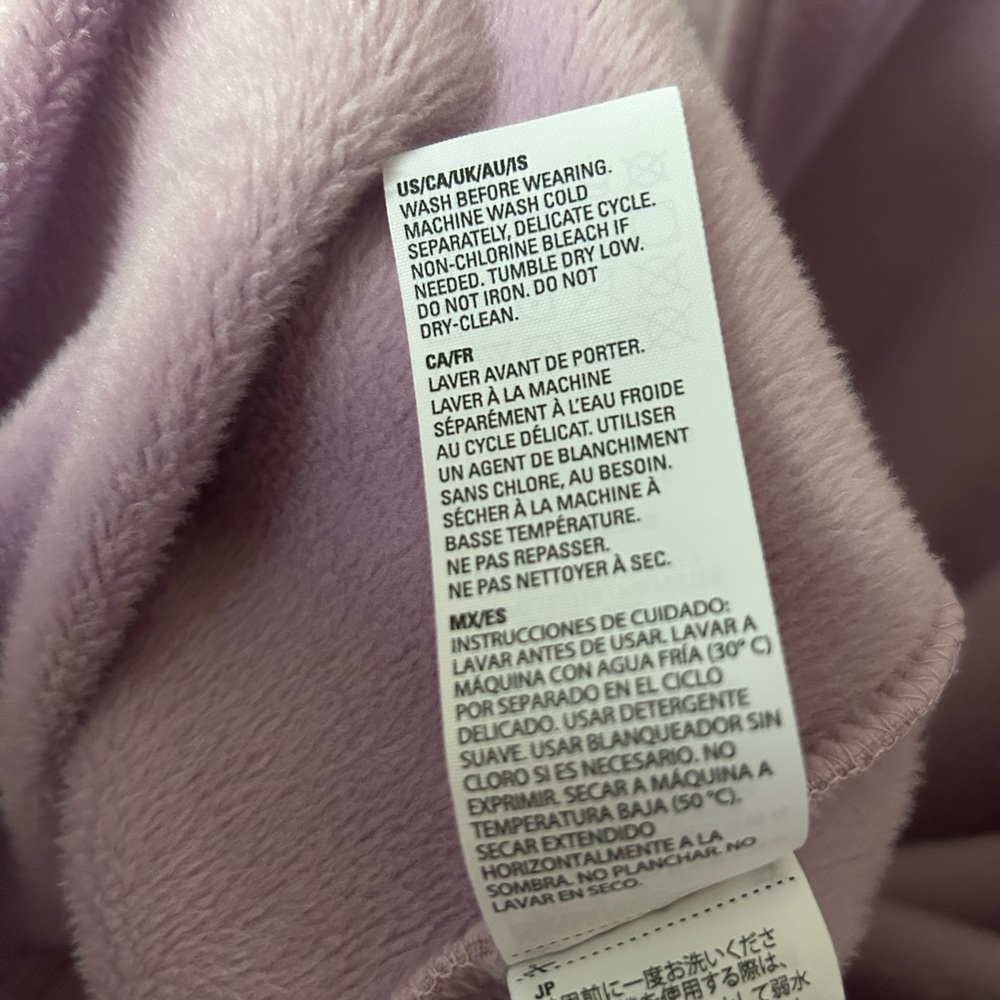 Kirkland Cozy Fleece Lined Robe Light Purple Warm Loungewear - Picture 8 of 11